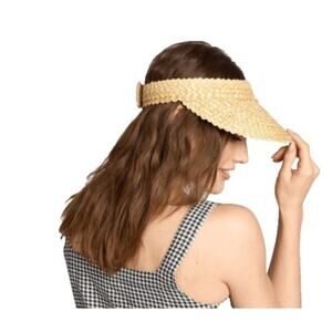 Beach Riot Straw Visor One Size Lightweight Adjustable New MSRP $78